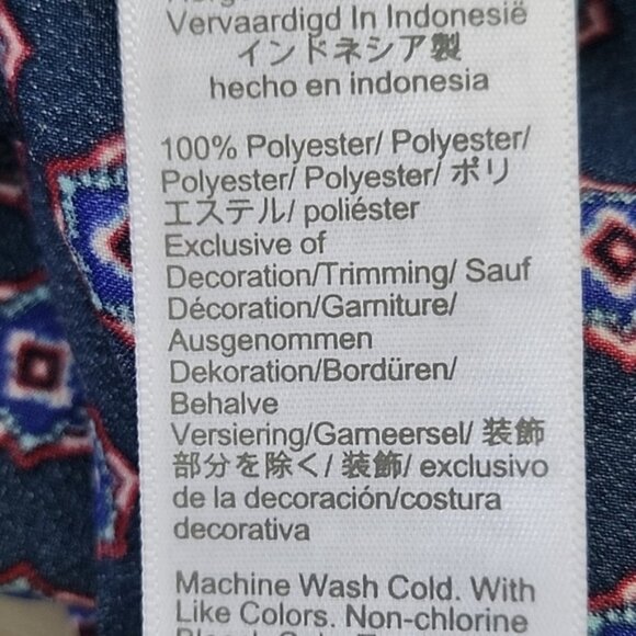 J. Crew Factory Navy Blue Print Pajama Top NWT - Picture 12 of 12